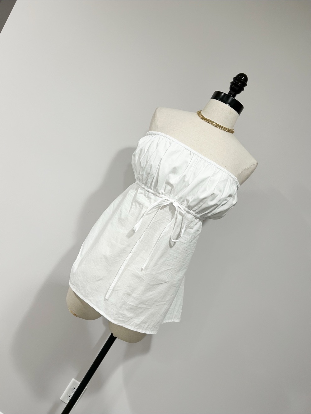 Princess Polly White Strapless Tie-Waist Sundress